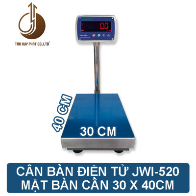 Cân Bàn Điện Tử JWI-520 - Mặt Bàn Cân 300x400MM