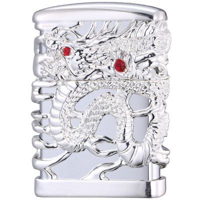 Quẹt Vỏ Hột Quẹt Bật Lửa Rồng Quấn Ôm Ngọc Chief CF0984J Dùng Xăng Bấc Đá Chuyên Dụng - Nhiều Màu (KHÔNG CÓ XĂNG)