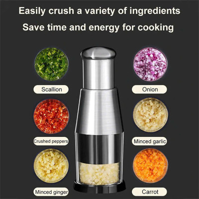 Dụng Cụ Nghiền Tỏi Ớt Inox 304 Không Gỉ, Dễ Dùng, Tiết Kiệm Thời Gian - HÀNG CHÍNH HÃNG MINIIN