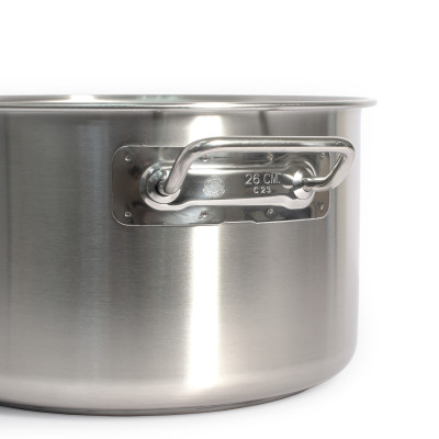 Nồi Inox Zebra Estio Pro 3 đáy nắp inox 26cm 8.6L - 162235