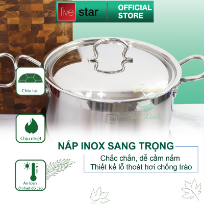 Nồi Luộc Gà Fivestar Tặng 2 Muỗng Canh - Bạc