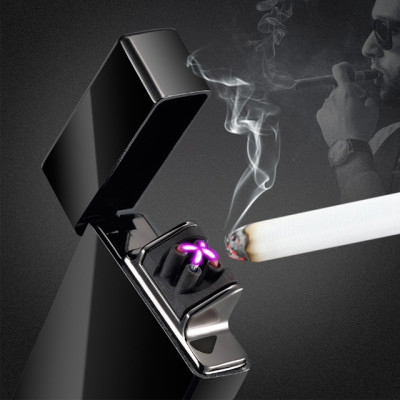 Vỏ Hột Quẹt Bật Lửa Hồng Ngoại Cảm Ứng Sạc Điện USB 875 Màu Đen Thiết Kế Đẹp Độc Lạ Cao Cấp - Nhiều màu