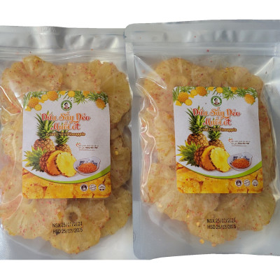 Ăn vặt siêu ngon - Dứa sấy dẻo muối ớt - nguyên vị 100% tự nhiên - nông sản sạch.