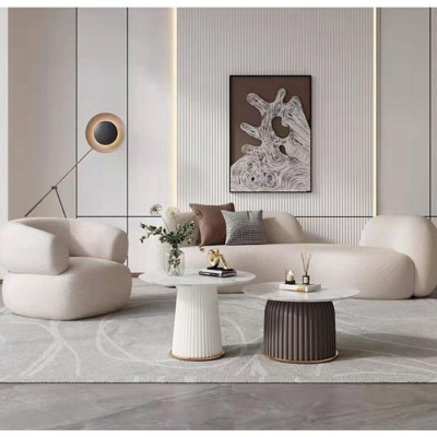 Bàn Sofa Tròn Đôi Nhập Khẩu Juno Sofa HHP-BSF903-08 Cao Cấp