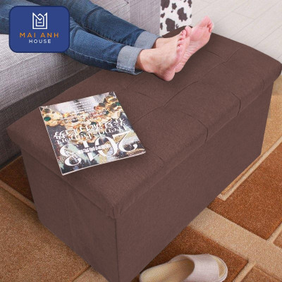 Hộp đôn ghế ngồi Mai Anh House - ghế đôn đa năng dài chất liệu vải Oxfort cao cấp, thân gỗ MDF cứng cáp, mặt nệm êm ái, nội thất thông minh ghế đôn xếp gọn phong cách Thụy Điển sang trọng, tinh tế