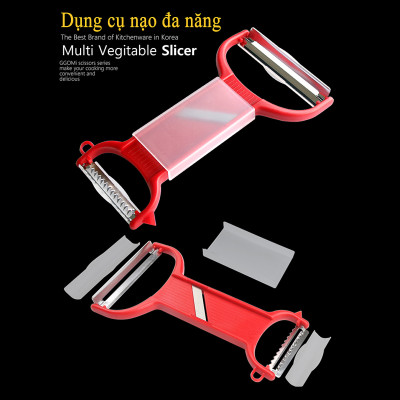 [HÀNG CHÍNH HÃNG] Bào, nạo đa năng GGOMi Hàn Quốc GG798 dài 22cm, rộng 12cm, tay cầm ABS, lưỡi bằng thép không gỉ