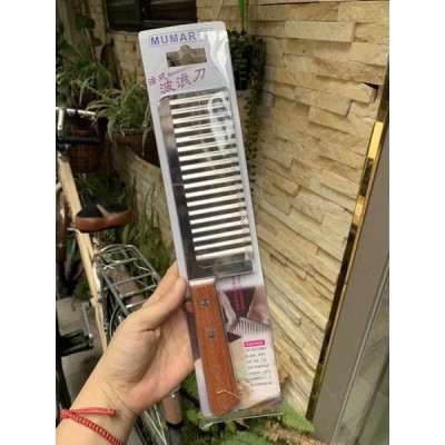 Dao Cắt Lát Sóng Củ Quả Cán Gỗ - Dao Tạo Hình Lượn Sóng Trang Trí Thực Phẩm