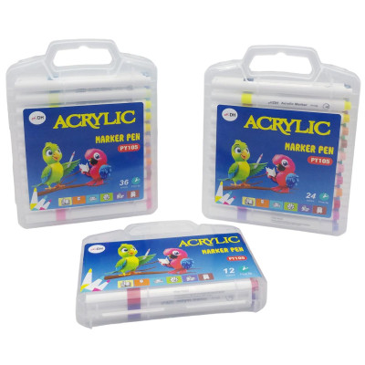Hộp 12 Bút Lông Màu Acrylic Marker Pen - DH PY105
