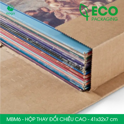 MBM6 - 41x32x7cm - Combo 60 Hộp carton thay đổi chiều cao - Thùng carton đóng hàng