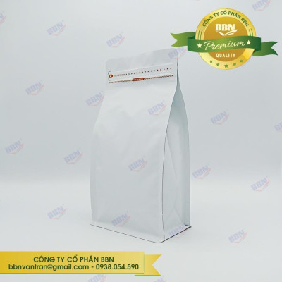 100 Túi Pocket Zipper trắng sữa size 13*26.5 đựng 500gr cf