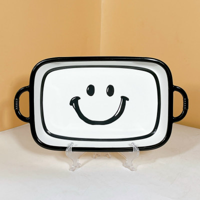 Bán lẻ Bộ Bát Đĩa Thương Hiệu GoSu họa tiết Mặt cười đáng yêu, chất men sáng bóng