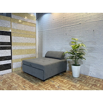 Sofa giường kéo, sofa thư giãn, sofa thành giường thông minh Tundo chất liệu vải chân sắt hiện đại 