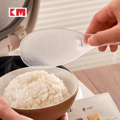 Muỗng Thìa xúc cơm chống dính nhà bếp Nhật Bản, xẻng xúc cơm, nồi cơm điện chịu nhiệt độ cao, thìa xúc cơm, lưới nhựa TPX, thìa xúc cơm màu trong suốt