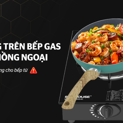  Chảo Sâu Chống Dính Vân Đá Sunhouse Clover CL20S - Hàng Chính Hãng