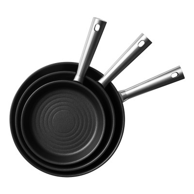 Chảo SUIT STS LocknLock  - hệ thống khóa dầu - Thép không gỉ - Thiết kế móc treo - Dùng bếp từ - Màu tự nhiên