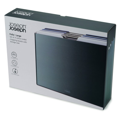 Bộ thớt cao cấp Joseph Joseph - 002089 Folio 4-piece Chopping Board Set Large Grey