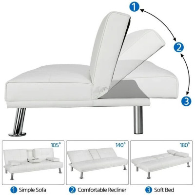 Sofa bed, sofa ngã thành giường, sofa giường đa năng SM15CT Tundo tích hợp ổ điện USB tiện lợi giá rẻ