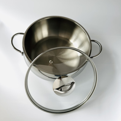 Nồi Inox Korkmaz A1800 - Thân Thấp 24cm - Thổ Nhĩ Kỳ - Hàng Chính Hãng