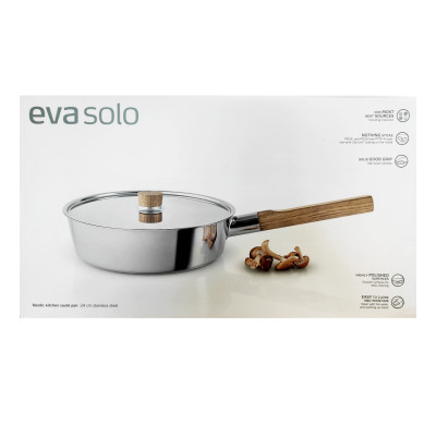 Chảo 24cm có nắp, dòng bếp Bắc Âu. Nhãn Eva Solo Đan Mạch
