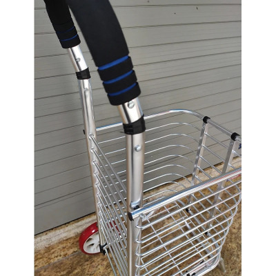 Xe kéo đi chợ hợp kim niken siêu cứng và bền chông gỉ sét xe kéo đi chợ gấp gọn cỡ lớn ( bánh xe có vòng bi )