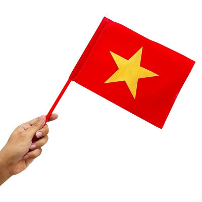 Cờ Đỏ Sao Vàng Việt Nam 1 Mặt Cầm Tay - 26 x 19 cm