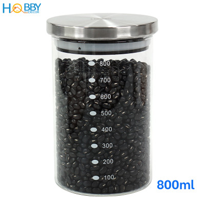 Hủ thủy tinh để hạt nắp Inox 304 kín ron HOBBY Home Decor TTI 3 size