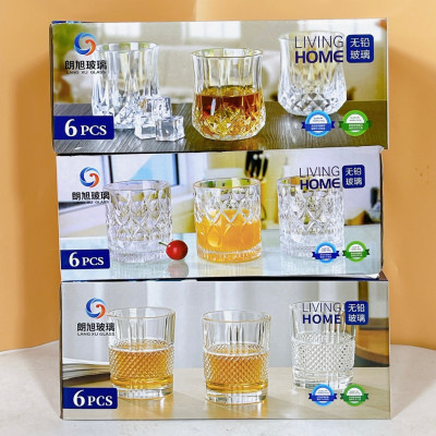 Bộ 6 Cốc Chén Thủy Tinh Thương Hiệu GOSU Sang Trọng Hiện Đại Chịu Nhiệt Tốt