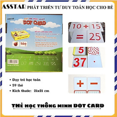Thẻ Học Thông Minh Cho Bé, Flashcard Dot Card Khổ Lớn 21x21cm, Đồ Chơi Giáo Dục Sớm Cho Bé