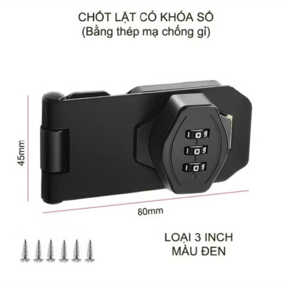 Khóa 3 số dùng khóa tủ khóa ngăn kéo nhỏ gọn với 3 chữ số 