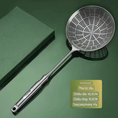 Chao Vợt Lưới Đột Dập Rổ Lọc Thức Ăn Đa Chức Năng Cho Nhà Bếp Vá Sạn Vợt INOX SUS304 Cao Cấp