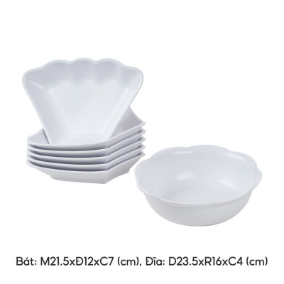 Bộ bát đĩa hoa mặt trời 7 món thắp hương gia tiên bằng nhựa an toàn size đại đường kính 51cm