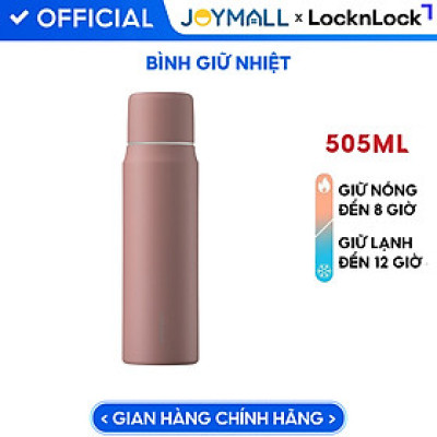 Bình giữ nhiệt Lock&Lock 505ml Maman Cup Vacuum Bottle Màu Hồng LHC1487PIK - Hàng chính hãng, nắp dùng làm cốc nước uống - JoyMall