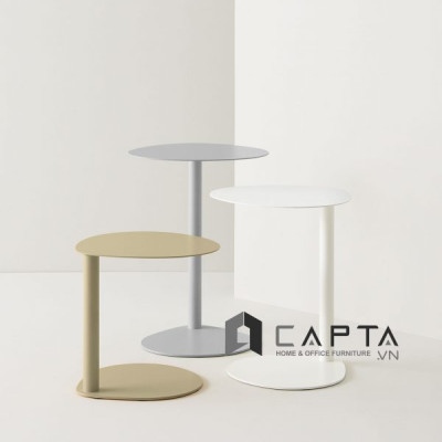 Bàn sofa trang trí màu trắng đơn giản Art phong cách Bắc Âu bàn cafe nhỏ gọn để ngoài trời sắt đúc 100% EASY BOY 53