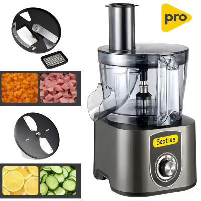 Máy thái rau củ quả đa năng chuyên nghiệp thương hiệu Mỹ cao cấp Septree ANS-A5 - Công suất 600W - Hàng Nhập Khẩu