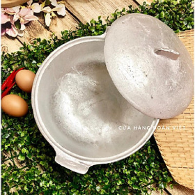 Nồi Gang Đúc Kho Thịt Cá S5 - 25 cm. Đúc thủ công nguyên khối bằng khuôn cát, đậm chất XƯA. Chuyên phục vụ Sp Gia dụng,