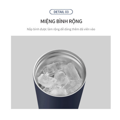 Bình giữ nhiệt Lock&Lock Bucket Tumbler Nắp đậy có ống hút - Màu hồng LHC4268DPIK 540ml - Hàng chính hãng thép không gỉ quai xách tiện lợi - JoyMall