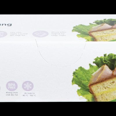 Túi zipper đa năng Shinshen 1L (loại bấm vàng xanh) - Hộp 20 túi