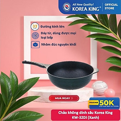 Chảo sâu Diamond Premium Korea King KW-32DI (đường kính 32cm) - Hàng chính hãng