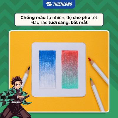 Bút chì 12/24 màu Colored Pencils - Thiên Long Colokit - Phiên bản Demon Slayer