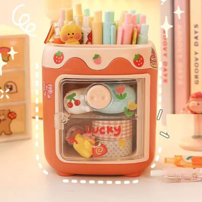 Hộp Nhựa Đựng Bút Hình Heo Có Ticker GroFa - Hàng chính hãng