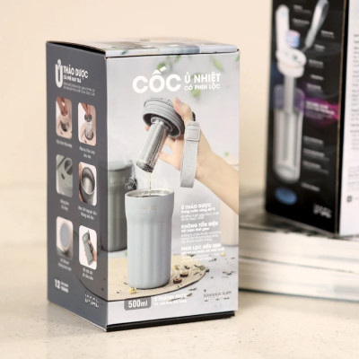 [Hàng chính hãng] Bình giữ nhiệt inox có phin lọc iMat 380ml / 500ml / 1200ml / 1500ml / 2000ml Dùng ủ, giữ nhiệt, sản phẩm làm Inox 304