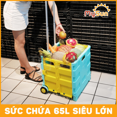 Xe đẩy kéo đi chợ dã ngoại du lịch gấp gọn cỡ lớn MySun