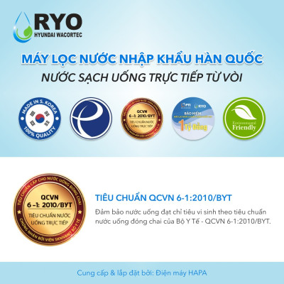 Lõi Lọc Nước RYO Hyundai RP-04 Post Carbon Filter / NANO Filter Nhập Khẩu Hàn Quốc - Hàng Chính Hãng
