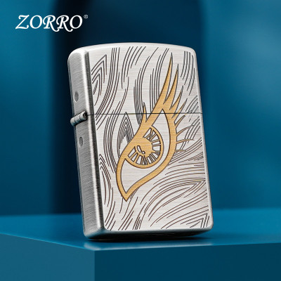 Vỏ Hột Quẹt Bật Lửa Xăng Đá Zorro Z21153 Họa Tiết Mắt Chim Đại Bàng Cực Đẹp - Mẫu Mới