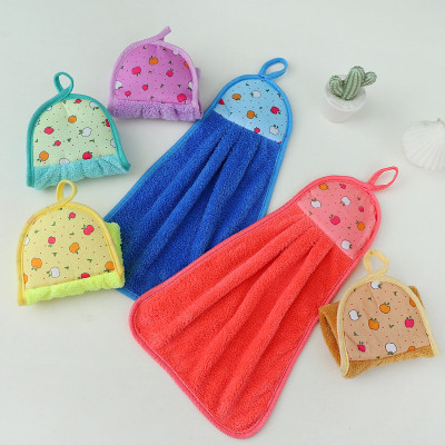 Khăn Lau Tay Có Móc Treo Dùng Trong Nhà Bếp, Khăn Lau Tay Bếp Vải Cotton Mềm Mại Siêu Thấm Hút Giao Màu Ngẫu Nhiên