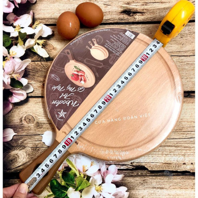 Thớt Gỗ Tròn C.Lượng 24 *34cm - Kháng Khuẩn Cao. Chuyên phục vụ Sp Gia dụng, Khuôn làm bánh, Dụng cụ học Sinh, Nhà hàng,
