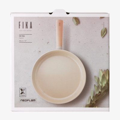 [Hàng chính hãng] Chảo chiên, cạn chống dính, bếp từ Fika Neoflam cỡ lớn 28cm, thành cao 5,5cm, dài 44.5cm (gồm cán), trọng lượng 965g. Made in Korea