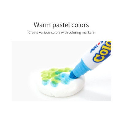 Hộp đất nặn bảy sắc cầu vồng nhập khẩu Hàn Quốc AMOS Snow Magic Rainbow SM7P-R 7 màu
