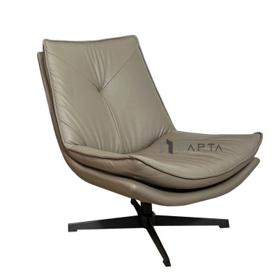 Ghế thư giãn đọc sách CL1214-P Nội thất Capta Ghế sofa phòng khách nệm dày bọc da PU chân xoay 360 độ