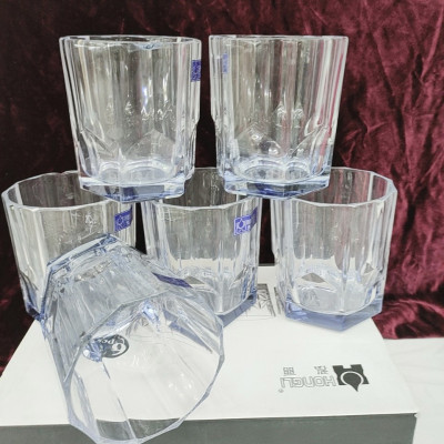 Bộ 6 ly thủy tinh  uống nước cao cấp vân sao - VD56